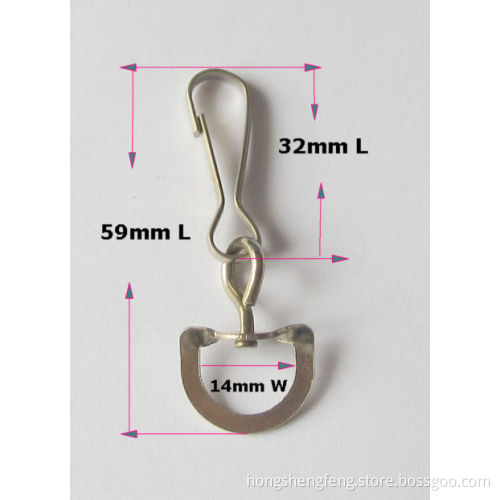 Factory Supply Metal Lanyard Badge Swivel Hook